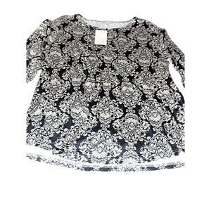 Women's Auciccoo Black Paisley with a hint of Green NWT 3XL